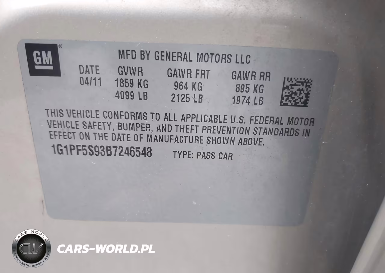 2011 Chevrolet Cruze 1Lt VIN:1G1PF5S93B7246548 - 9