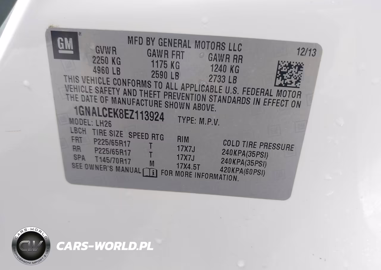 2014 Chevrolet Equinox 2Lt VIN:1GNALCEK8EZ113924 - 9