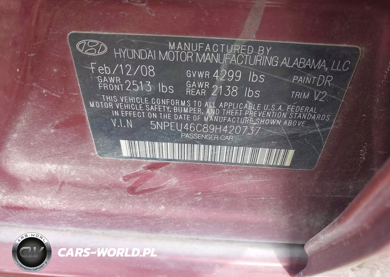 2009 Hyundai Sonata Limited VIN:5NPEU46C89H420737 - 9