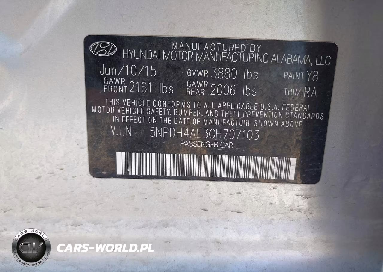2016 Hyundai Elantra Se VIN:5NPDH4AE3GH707103 - 9