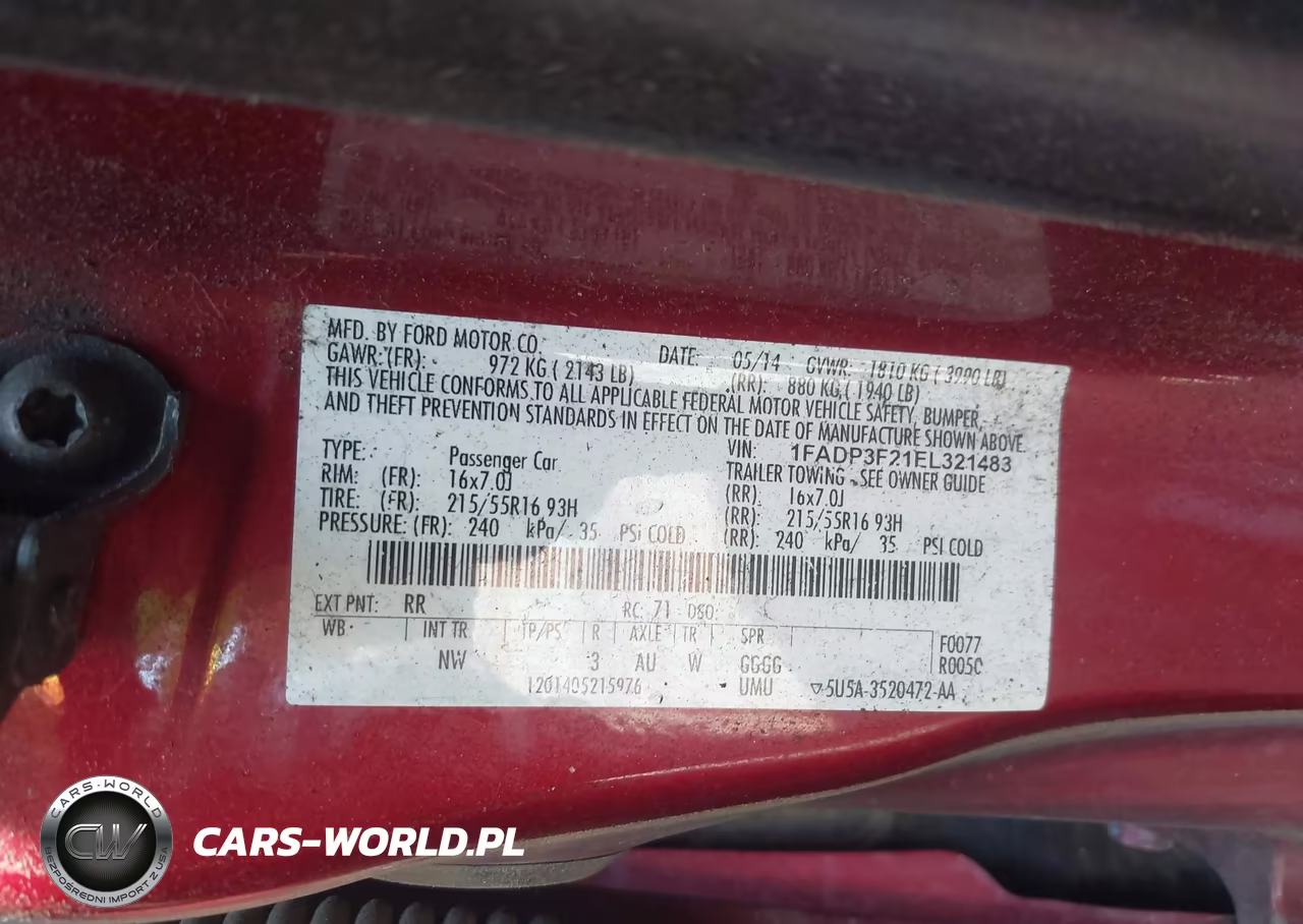 2014 Ford Focus Se VIN:1FADP3F21EL321483 - 9