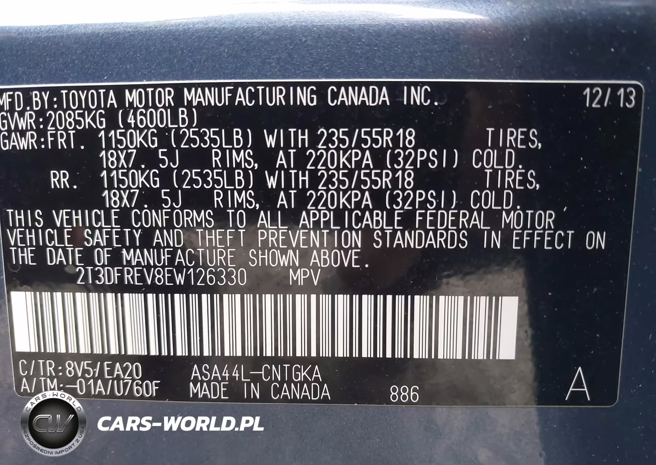2014 Toyota Rav4 Limited VIN:2T3DFREV8EW126330 - 9