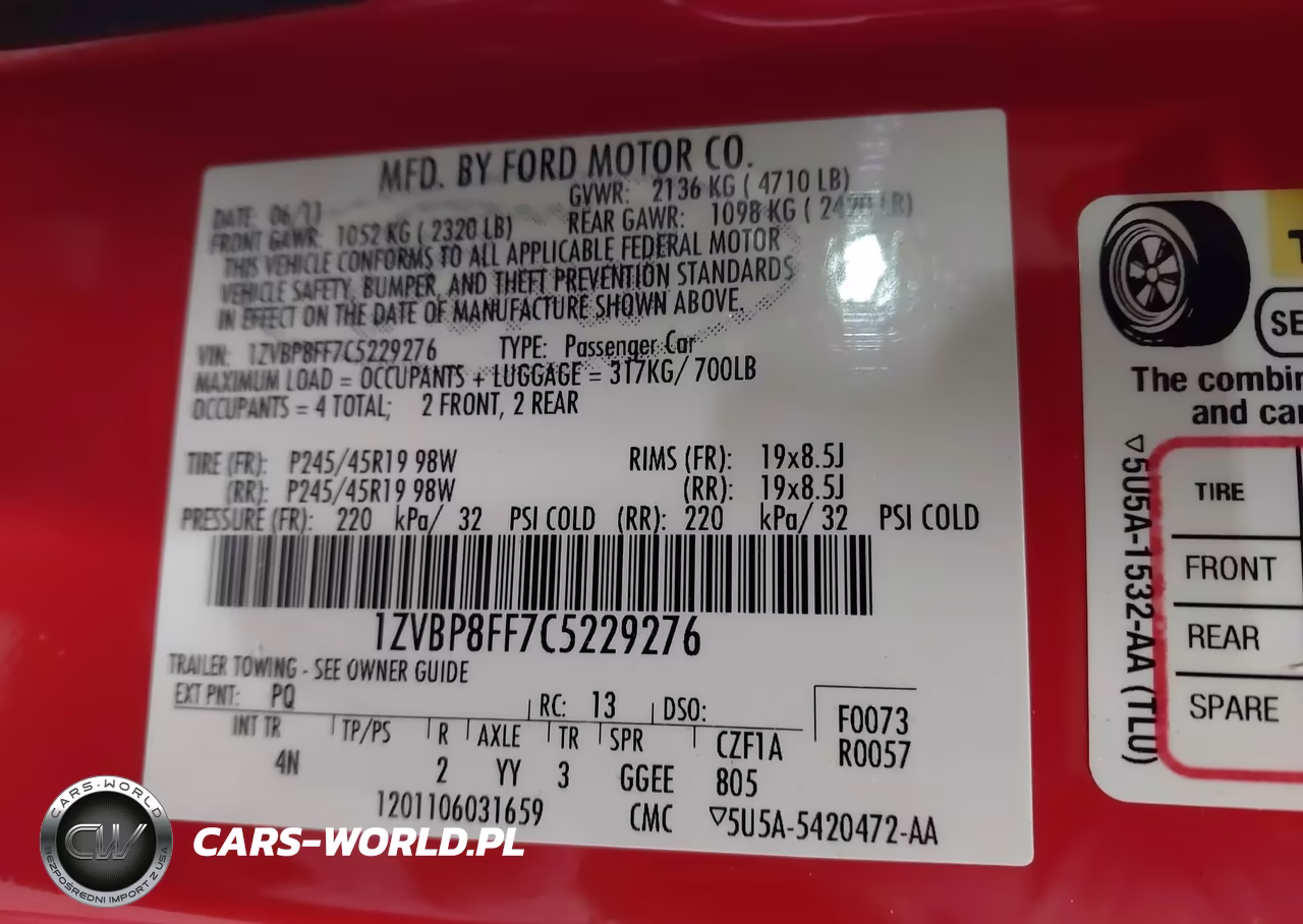2012 Ford Mustang Gt Premium VIN:1ZVBP8FF7C5229276 - 9