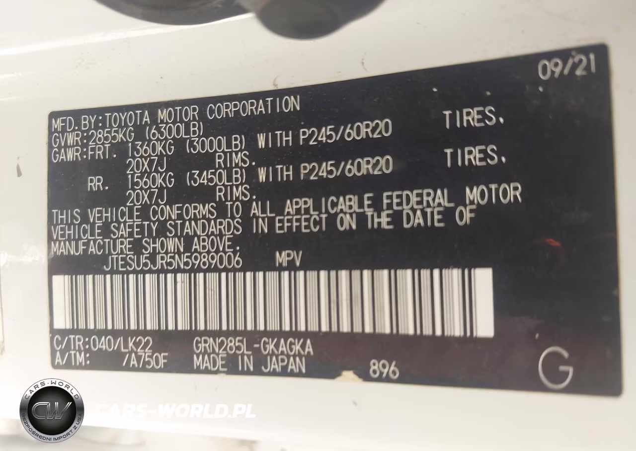 2022 Toyota 4Runner Trd Sport VIN:JTESU5JR5N5989006 - 9