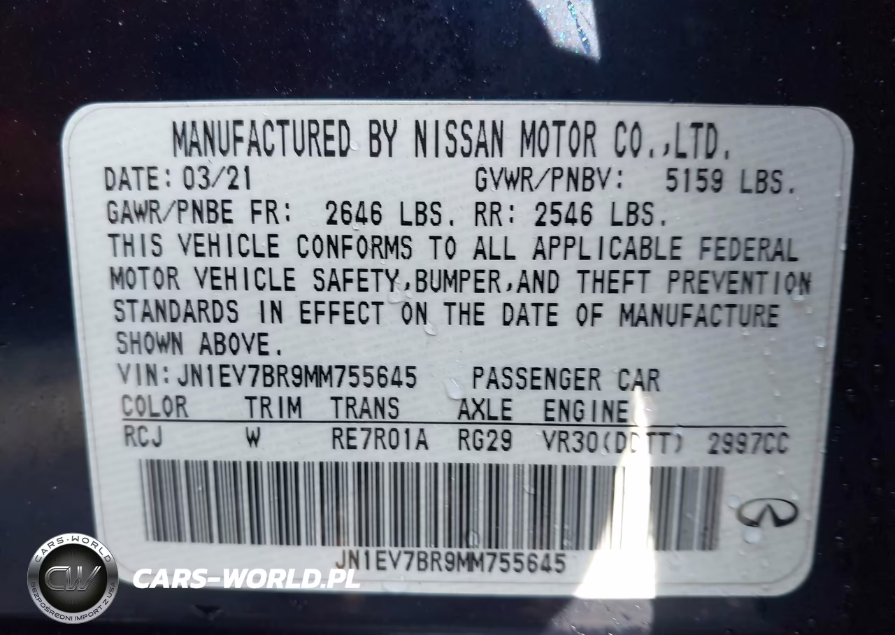 2021 Infiniti Q50 Luxe Awd VIN:JN1EV7BR9MM755645 - 9