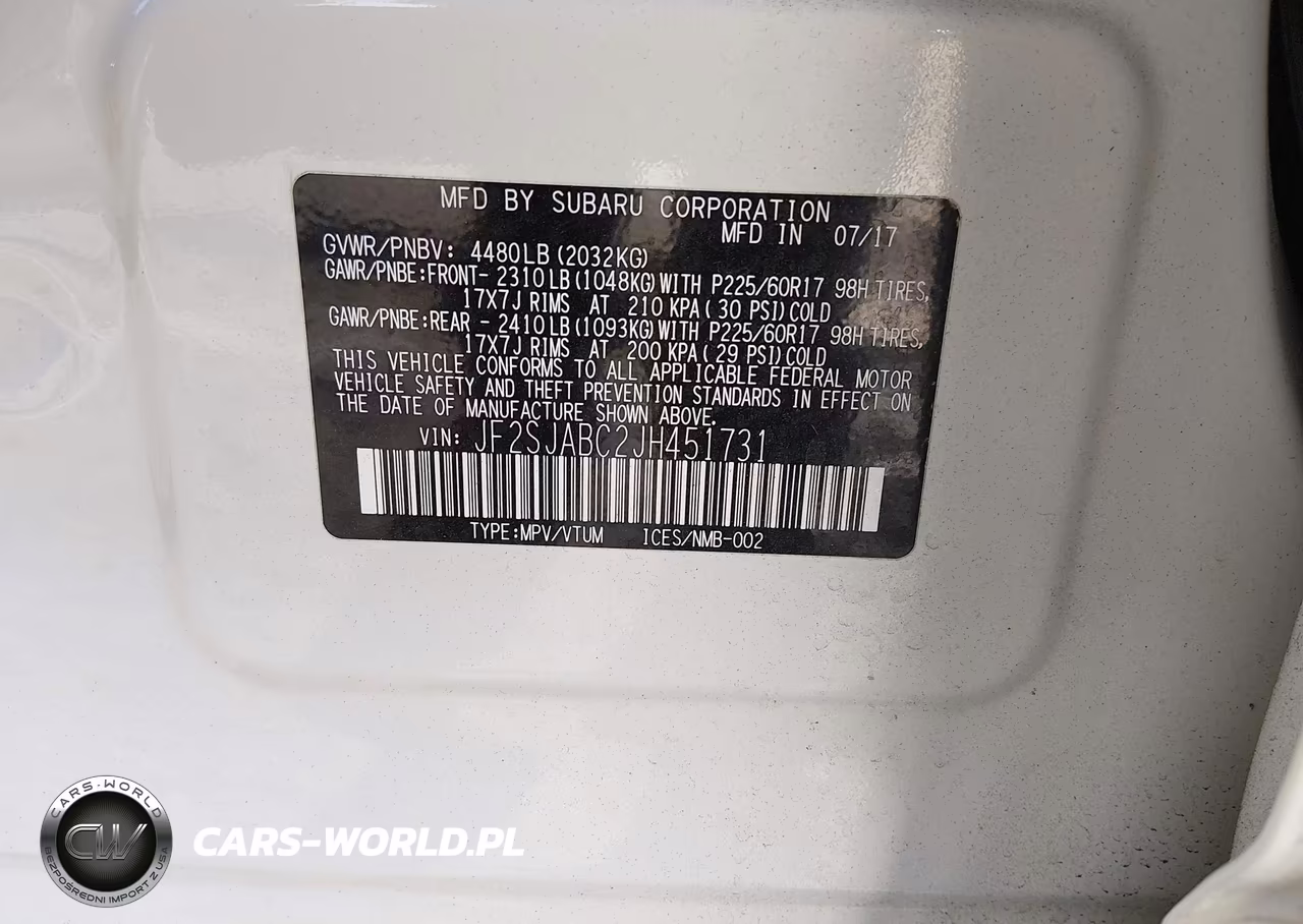 2018 Subaru Forester 2.5I VIN:JF2SJABC2JH451731 - 9