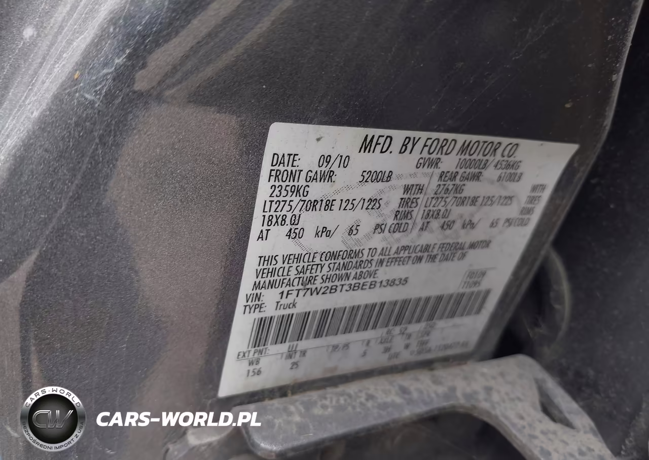 2011 Ford F-250 Xlt VIN:1FT7W2BT3BEB13835 - 9