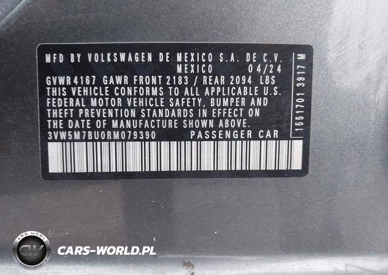 2024 VOLKSWAGEN JETTA S VIN:3VW5M7BU0RM079390 - 9