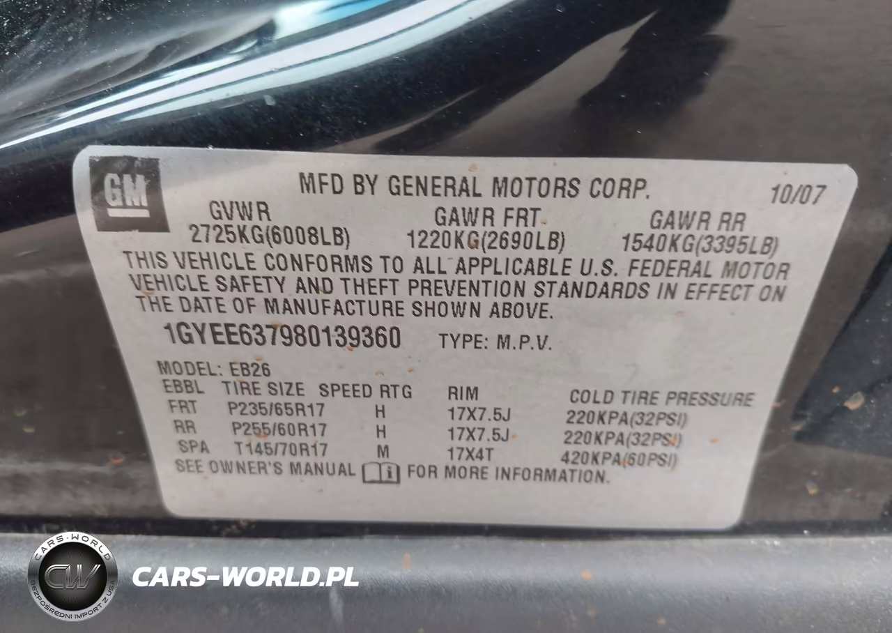 2008 Cadillac Srx V6 VIN:1GYEE637980139360 - 9