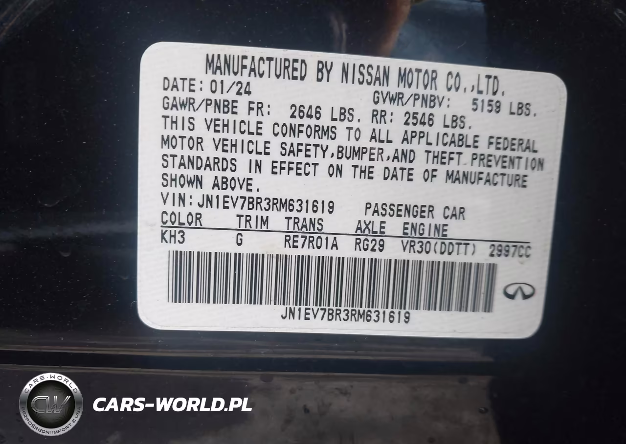 2024 Infiniti Q50 Luxe Awd VIN:JN1EV7BR3RM631619 - 9