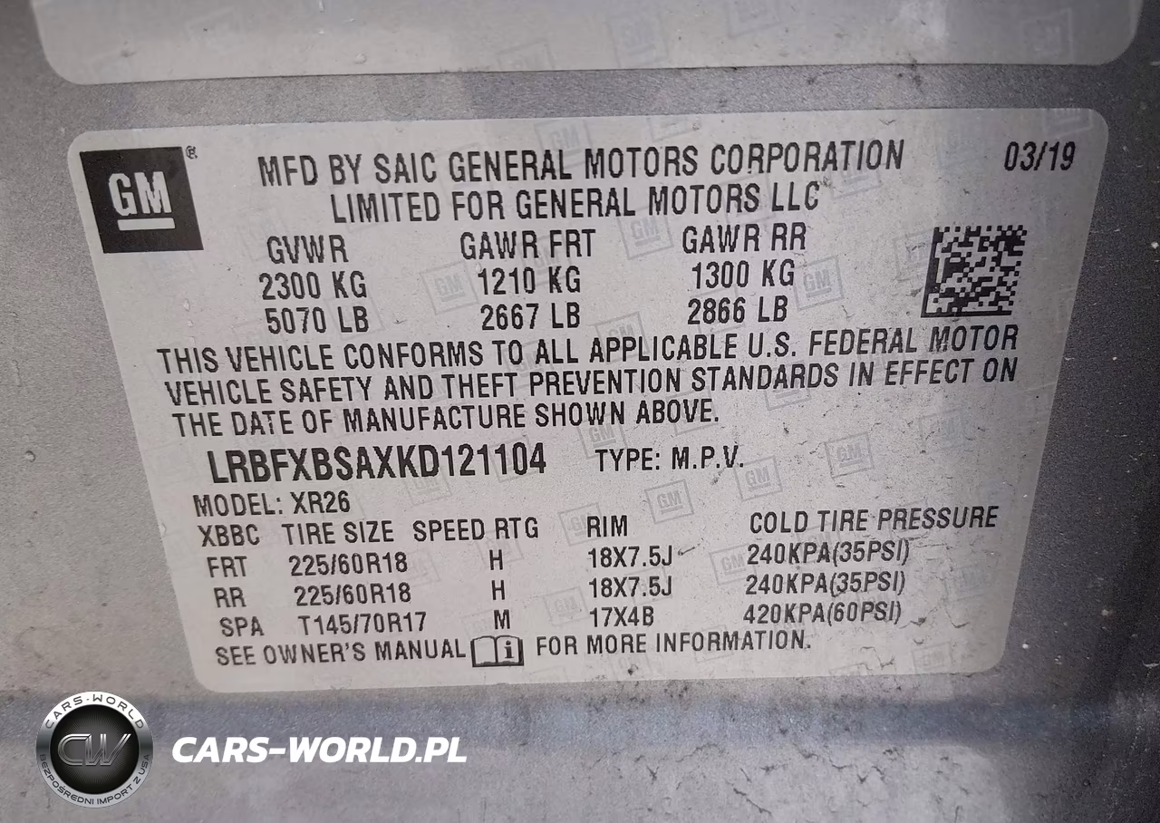 2019 Buick Envision Fwd Preferred VIN:LRBFXBSAXKD121104 - 9