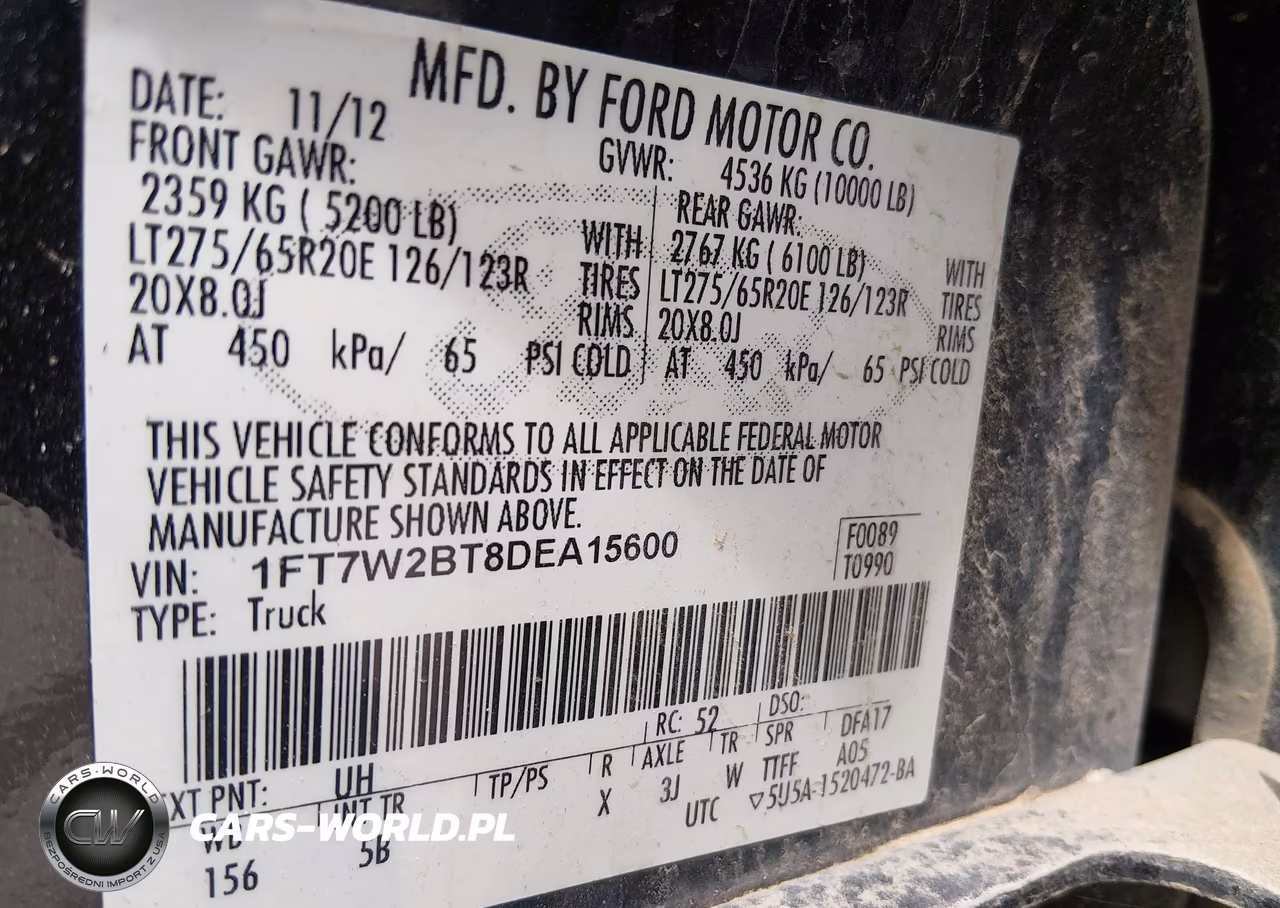 2013 Ford F-250 Lariat VIN:1FT7W2BT8DEA15600 - 8