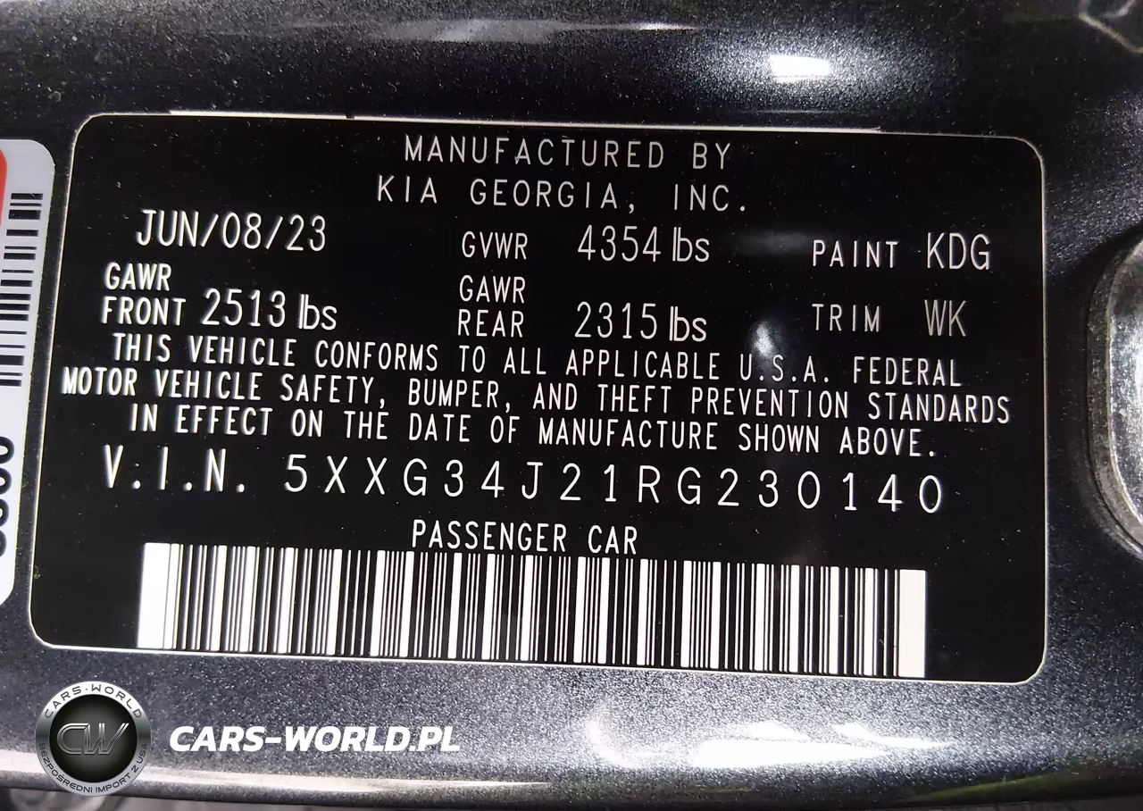 2024 Kia K5 Ex VIN:5XXG34J21RG230140 - 9