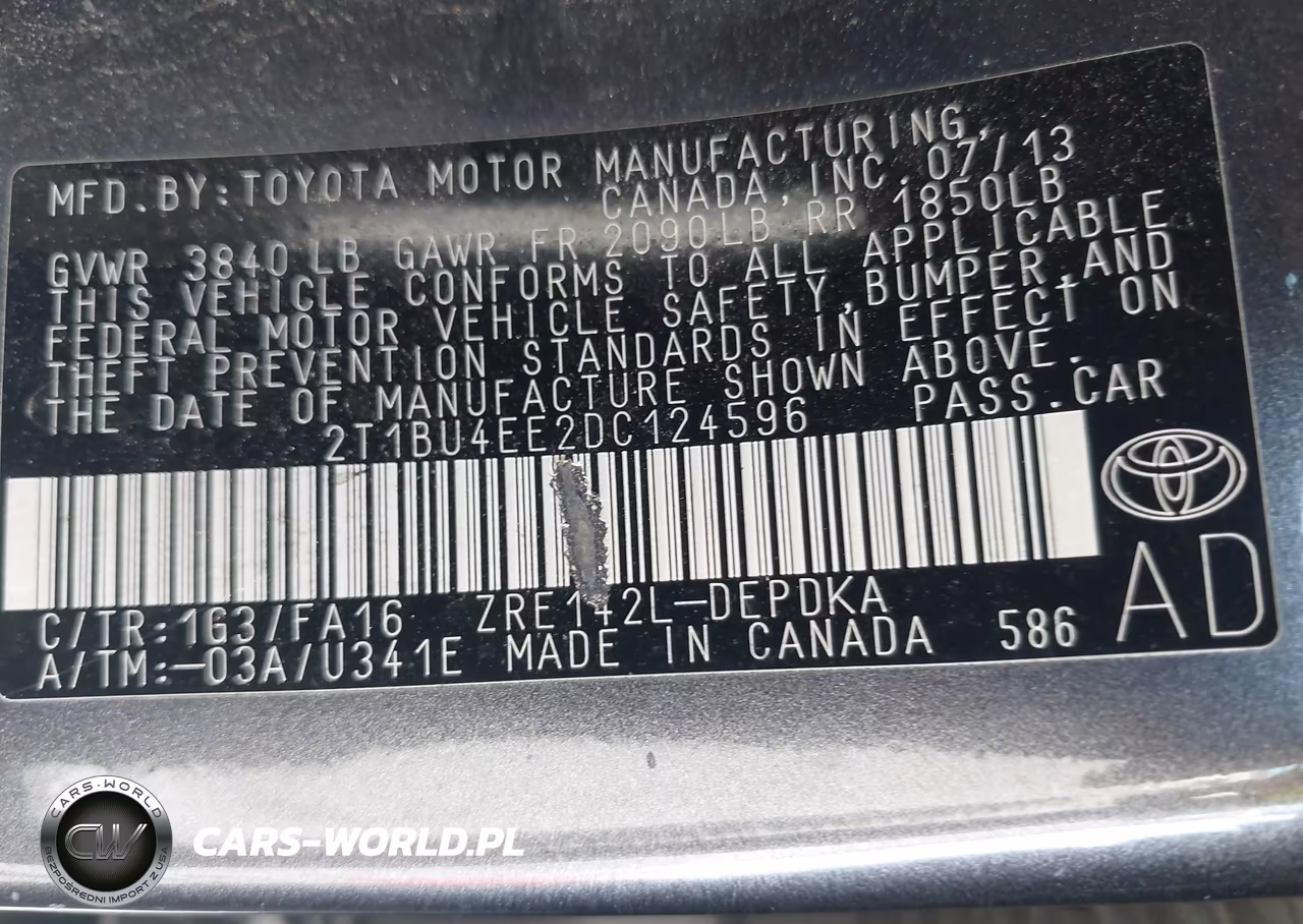 2013 Toyota Corolla L VIN:2T1BU4EE2DC124596 - 9