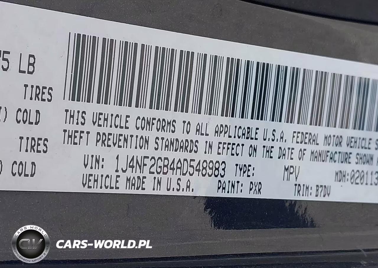2010 Jeep Patriot Sport VIN:1J4NF2GB4AD548983 - 9