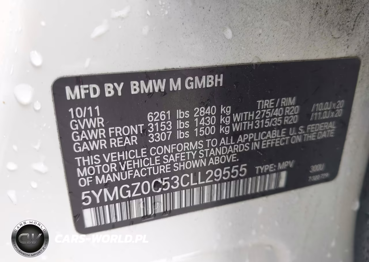 2012 BMW X6 M VIN:5YMGZ0C53CLL29555 - 9
