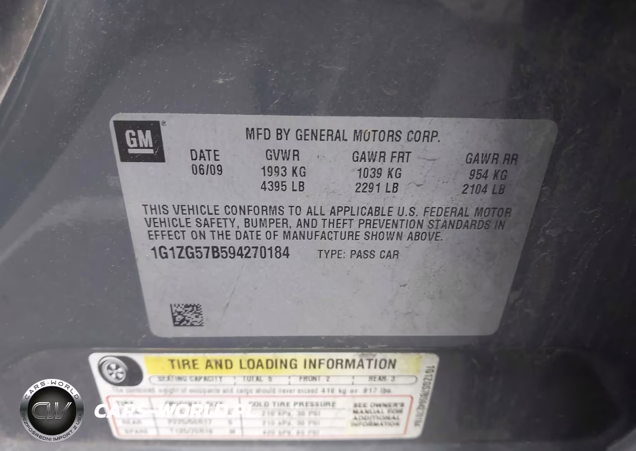 2009 Chevrolet Malibu Ls VIN:1G1ZG57B594270184 - 9