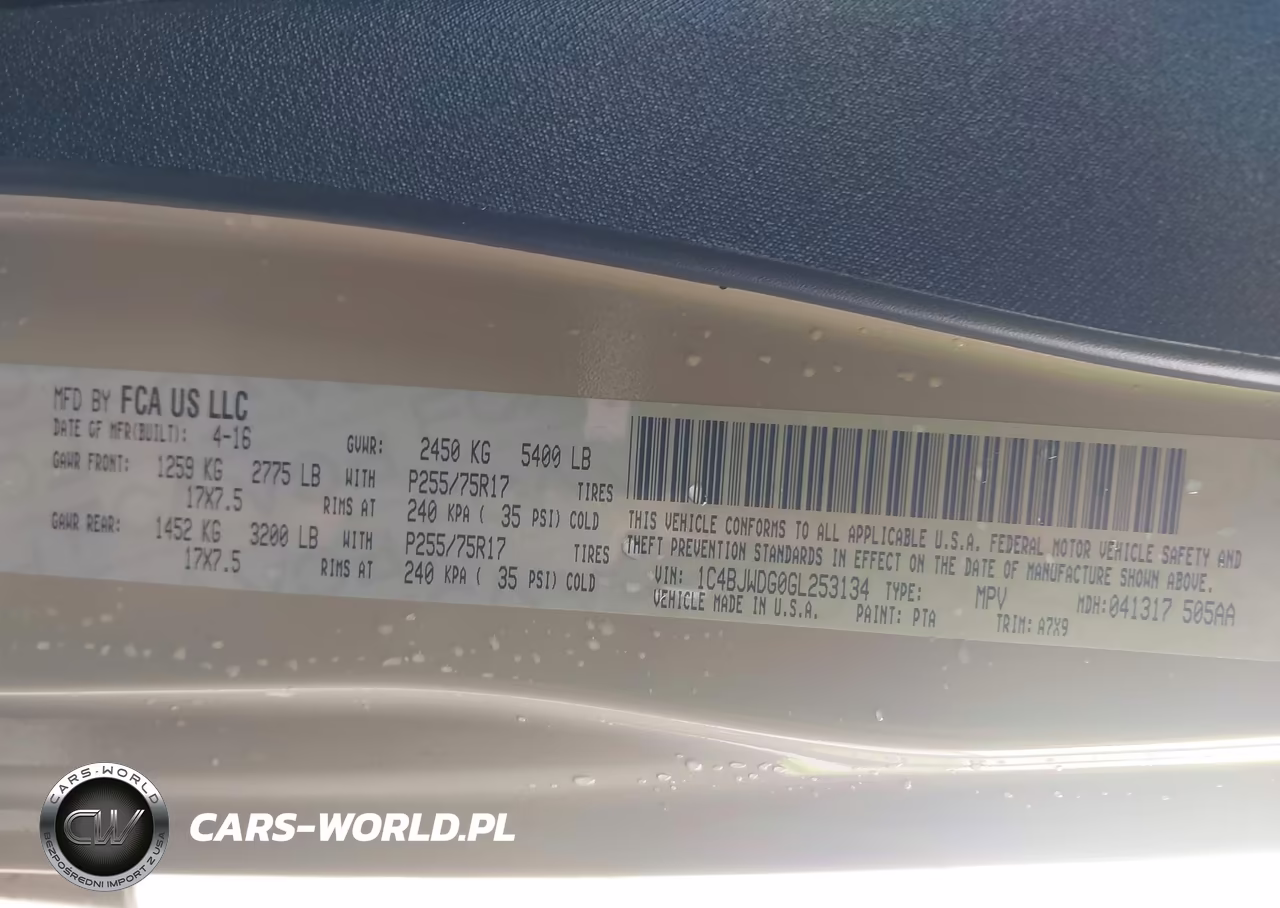 2016 Jeep Wrangler Unlimited Sport VIN:1C4BJWDG0GL253134 - 9