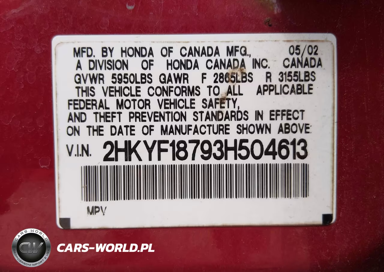 2003 Honda Pilot Ex-L VIN:2HKYF18793H504613 - 9