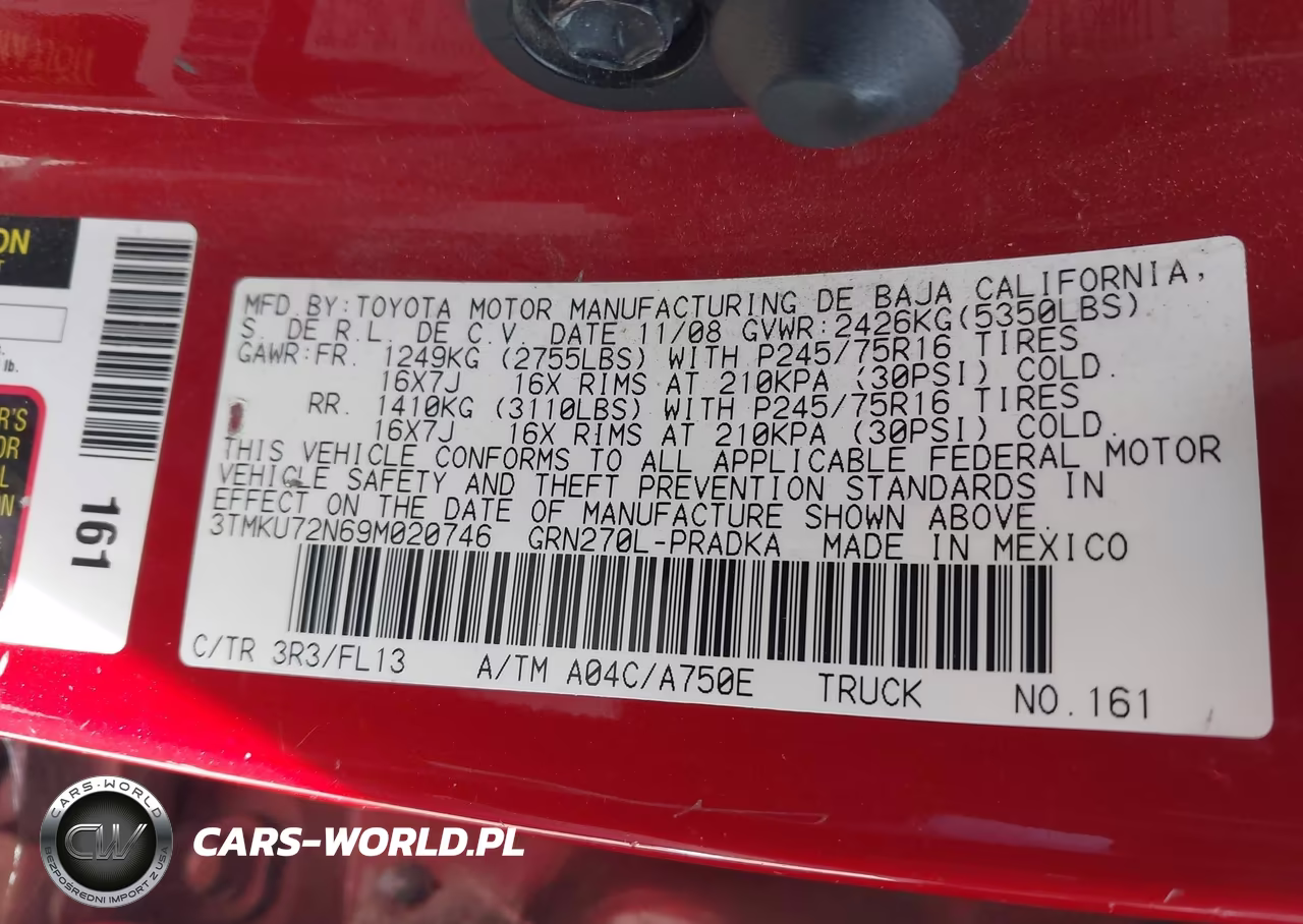 2009 Toyota Tacoma Prerunner V6 VIN:3TMKU72N69M020746 - 9