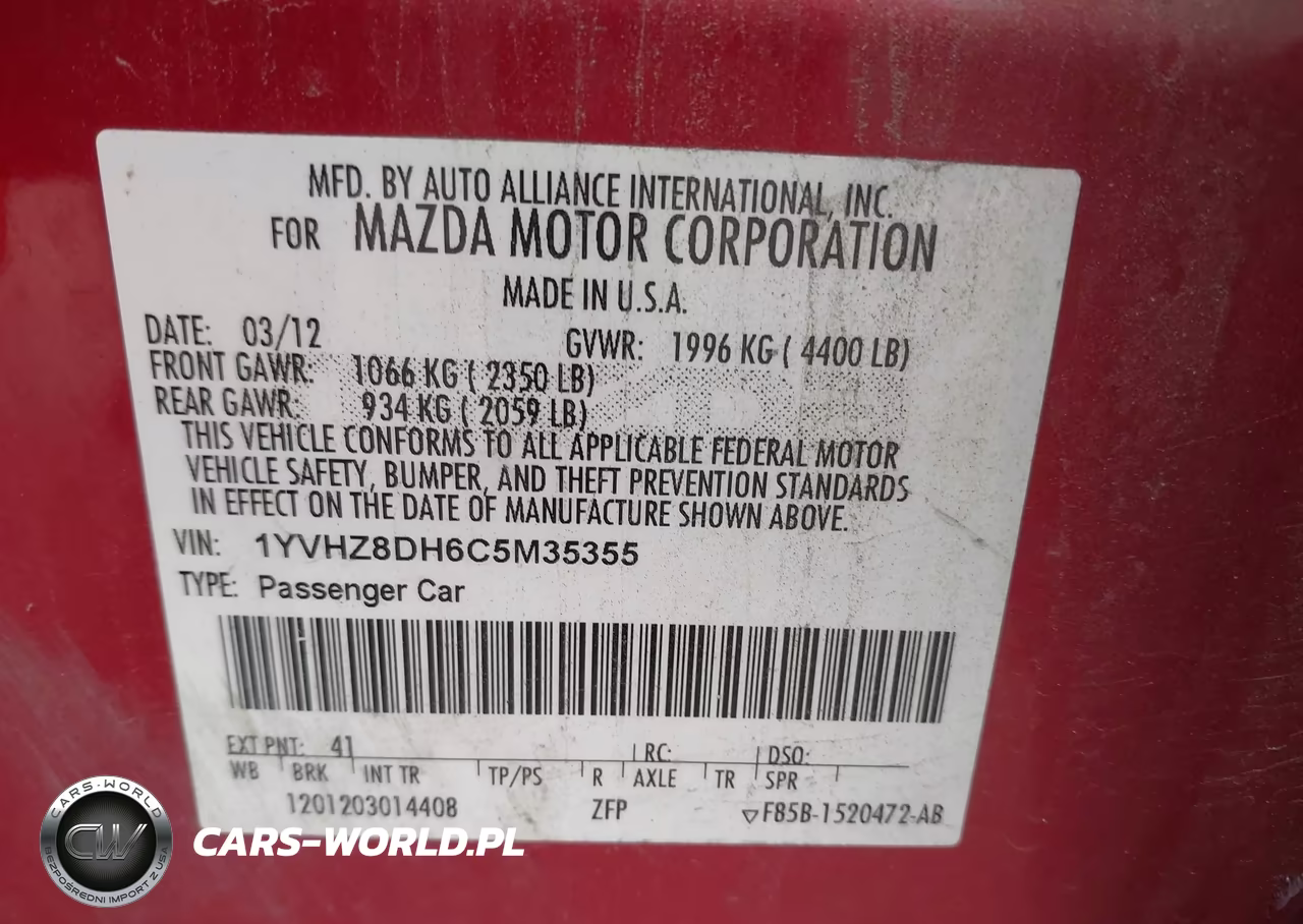 2012 Mazda Mazda6 VIN:1YVHZ8DH6C5M35355 - 9