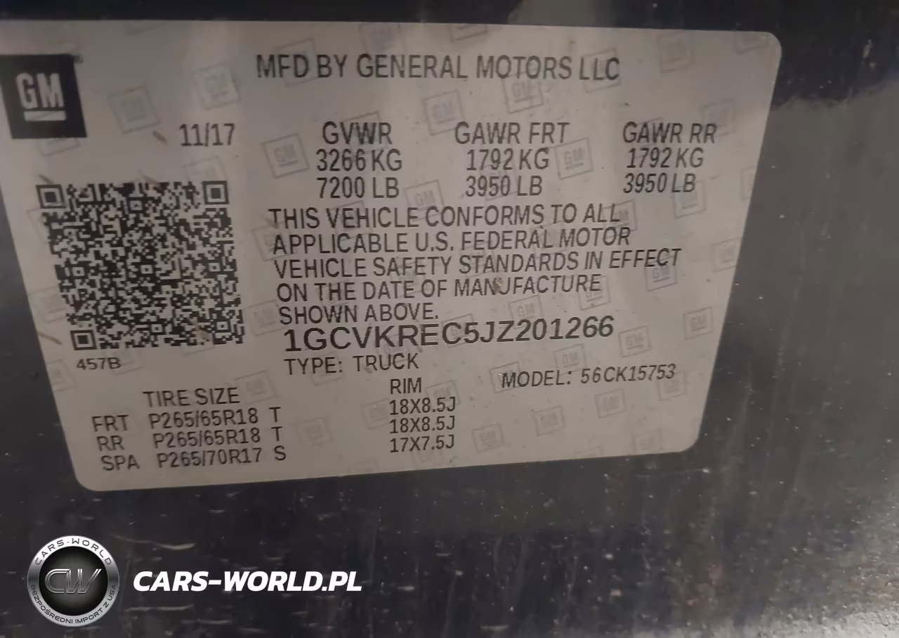 2018 Chevrolet Silverado 1500 2Lt VIN:1GCVKREC5JZ201266 - 9