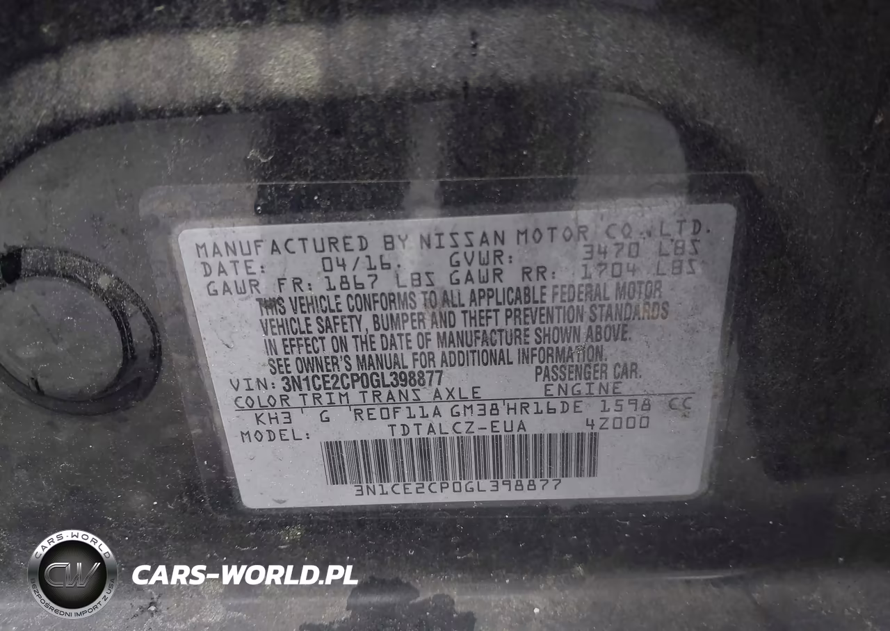 2016 Nissan Versa Note S Plus VIN:3N1CE2CP0GL398877 - 9