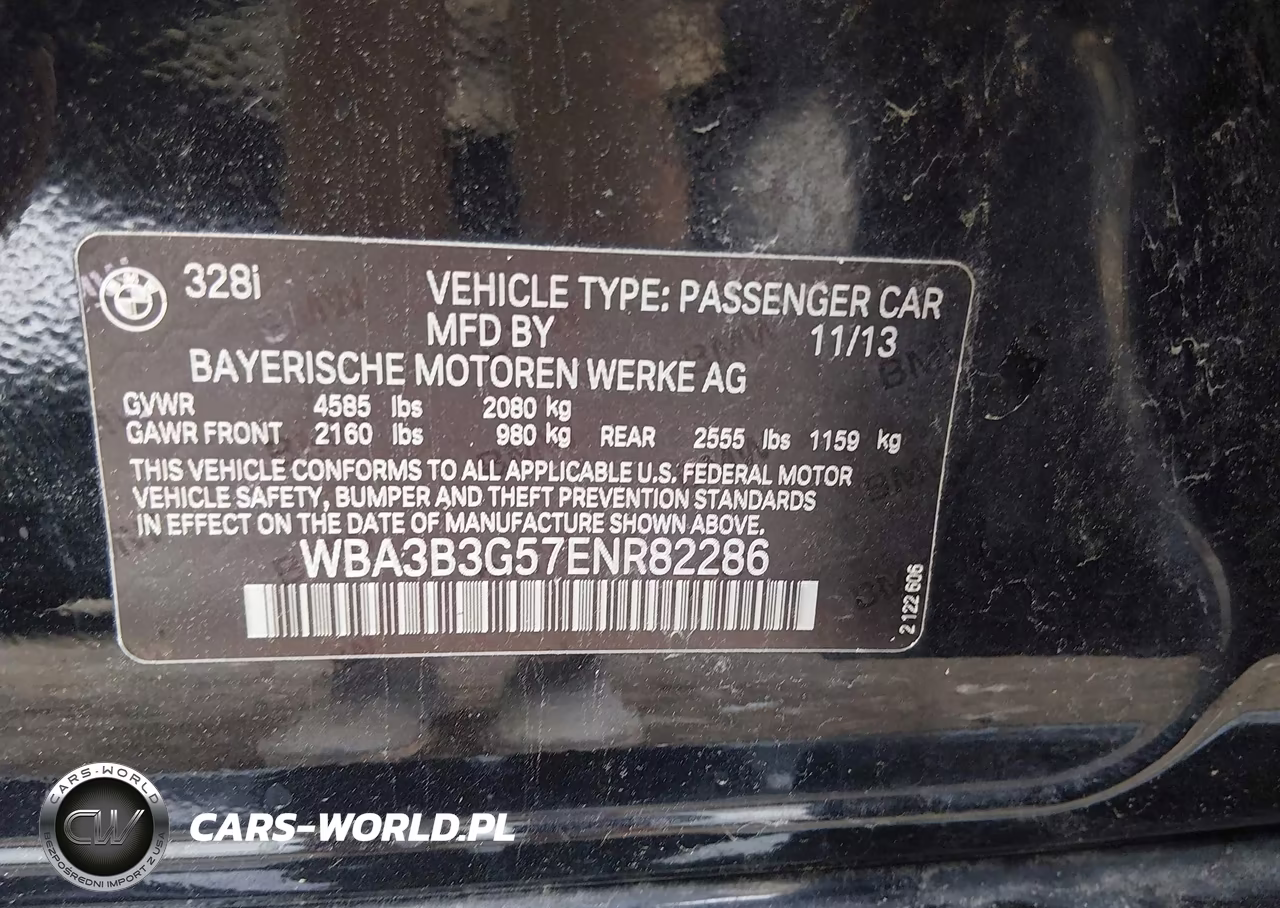 2014 BMW 328I xDrive VIN:WBA3B3G57ENR82286 - 9
