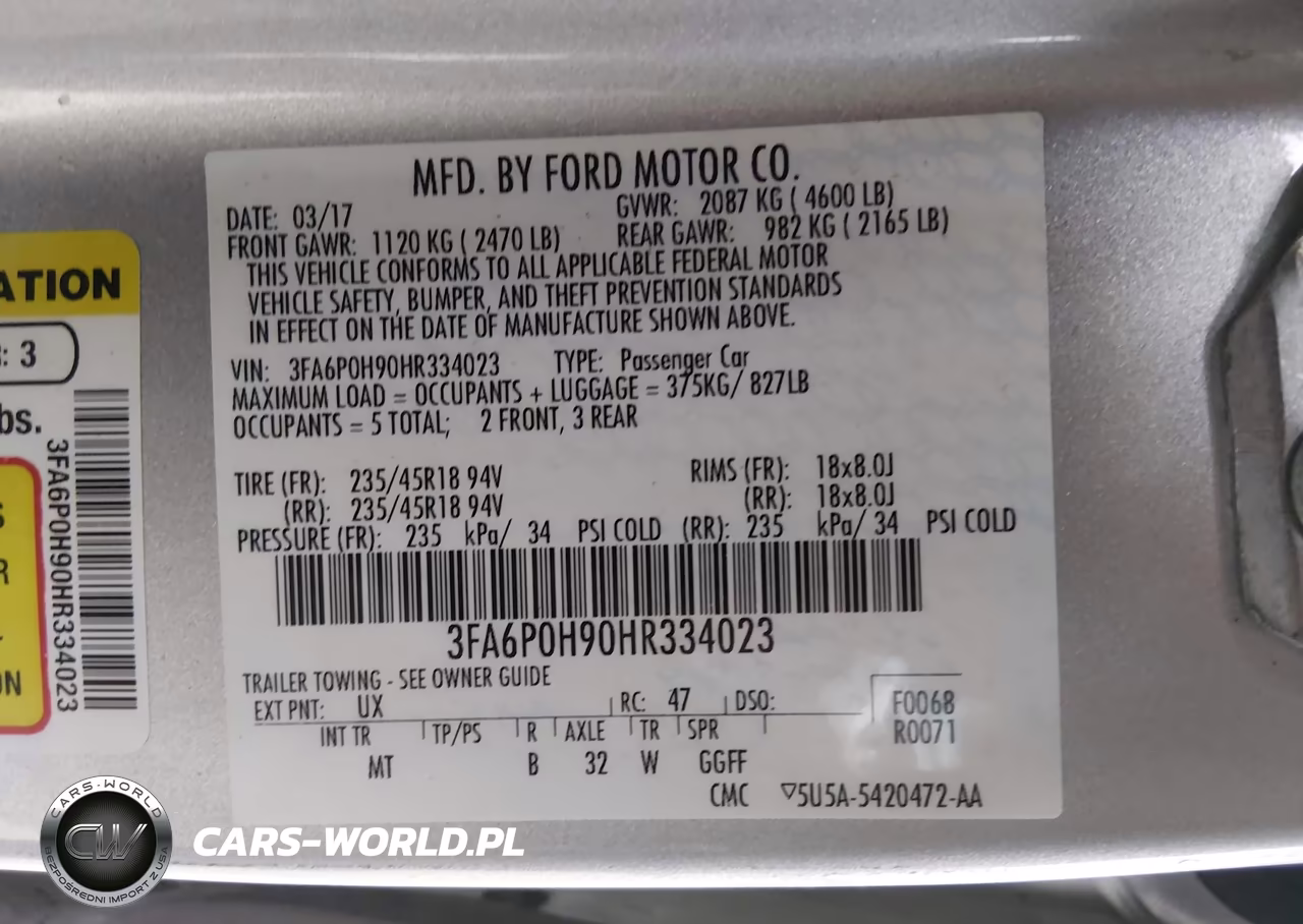 2017 Ford Fusion Se VIN:3FA6P0H90HR334023 - 9