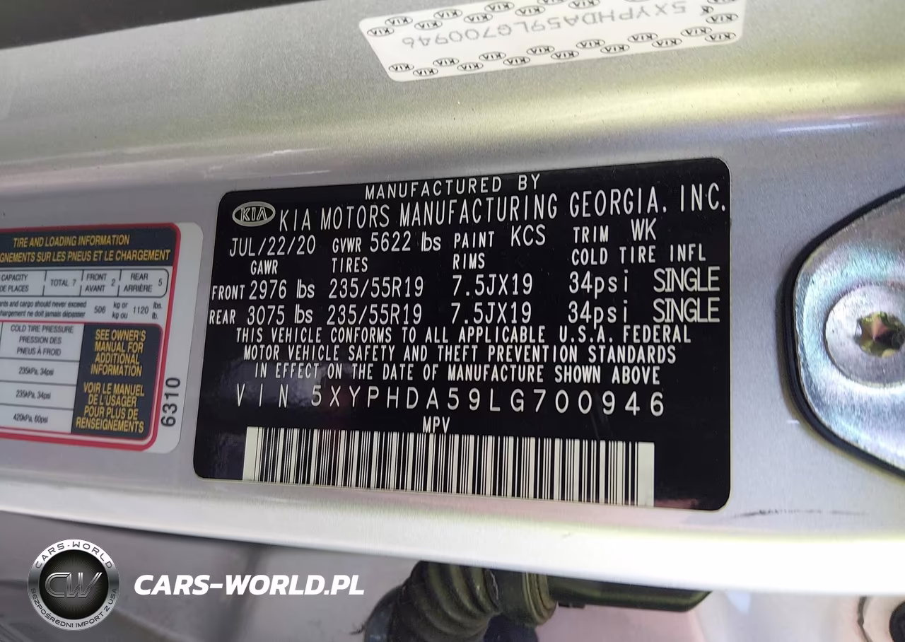 2020 Kia Sorento 3.3L Ex VIN:5XYPHDA59LG700946 - 9