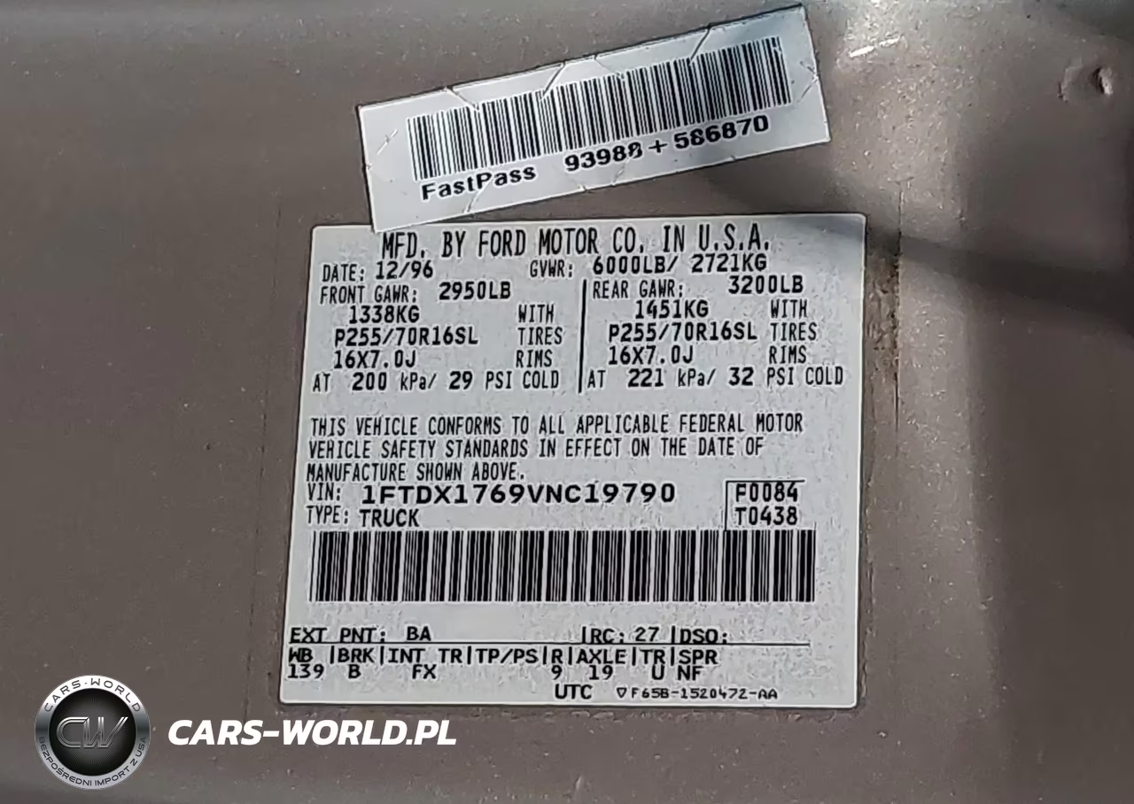 1997 Ford F-150 Lariat-Standard-Xl-Xlt VIN:1FTDX1769VNC19790 - 9