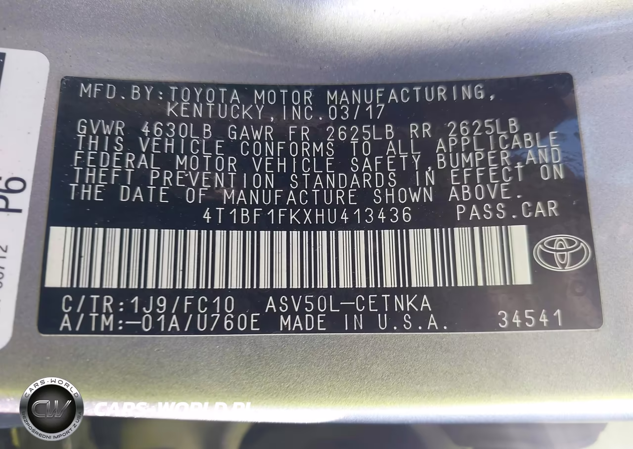 2017 Toyota Camry Le VIN:4T1BF1FKXHU413436 - 9
