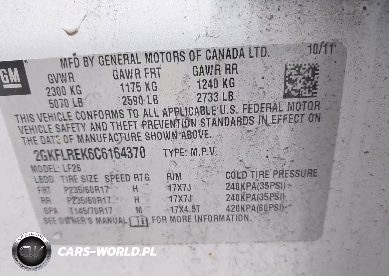 2012 GMC Terrain Sle-1 VIN:2GKFLREK6C6164370 - 9