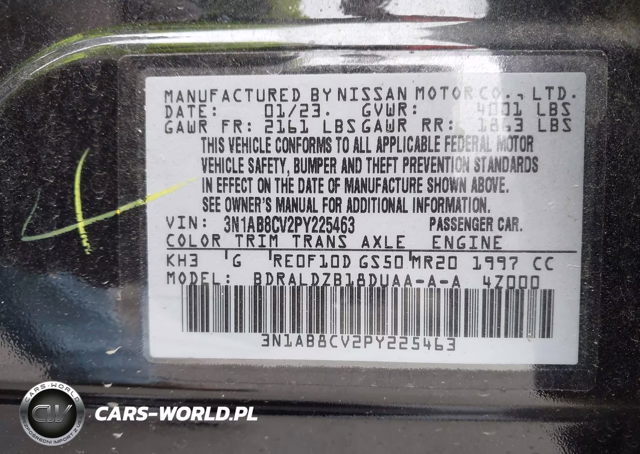 2023 Nissan Sentra Sv Xtronic Cvt VIN:3N1AB8CV2PY225463 - 9