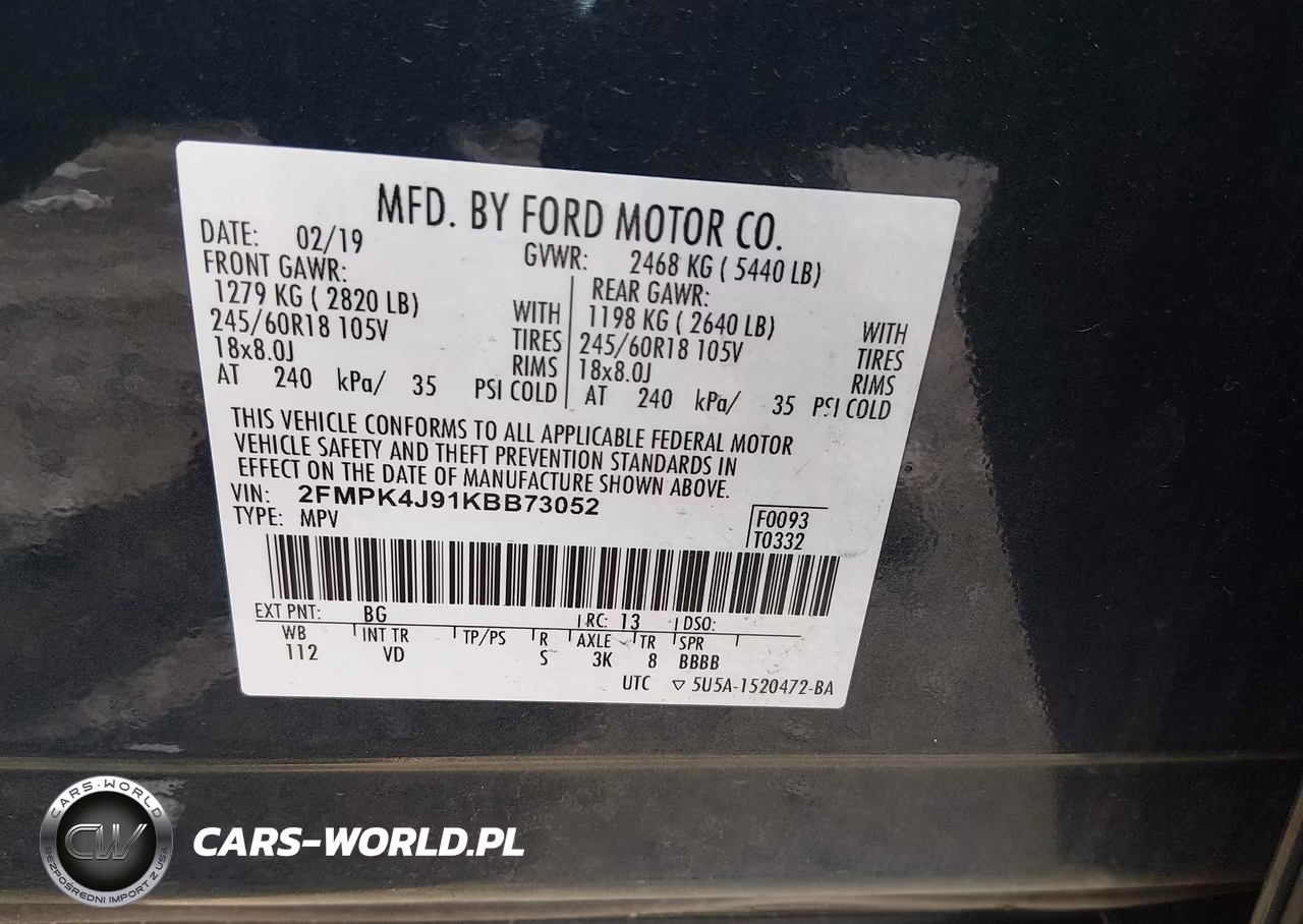 2019 Ford Edge Sel VIN:2FMPK4J91KBB73052 - 9