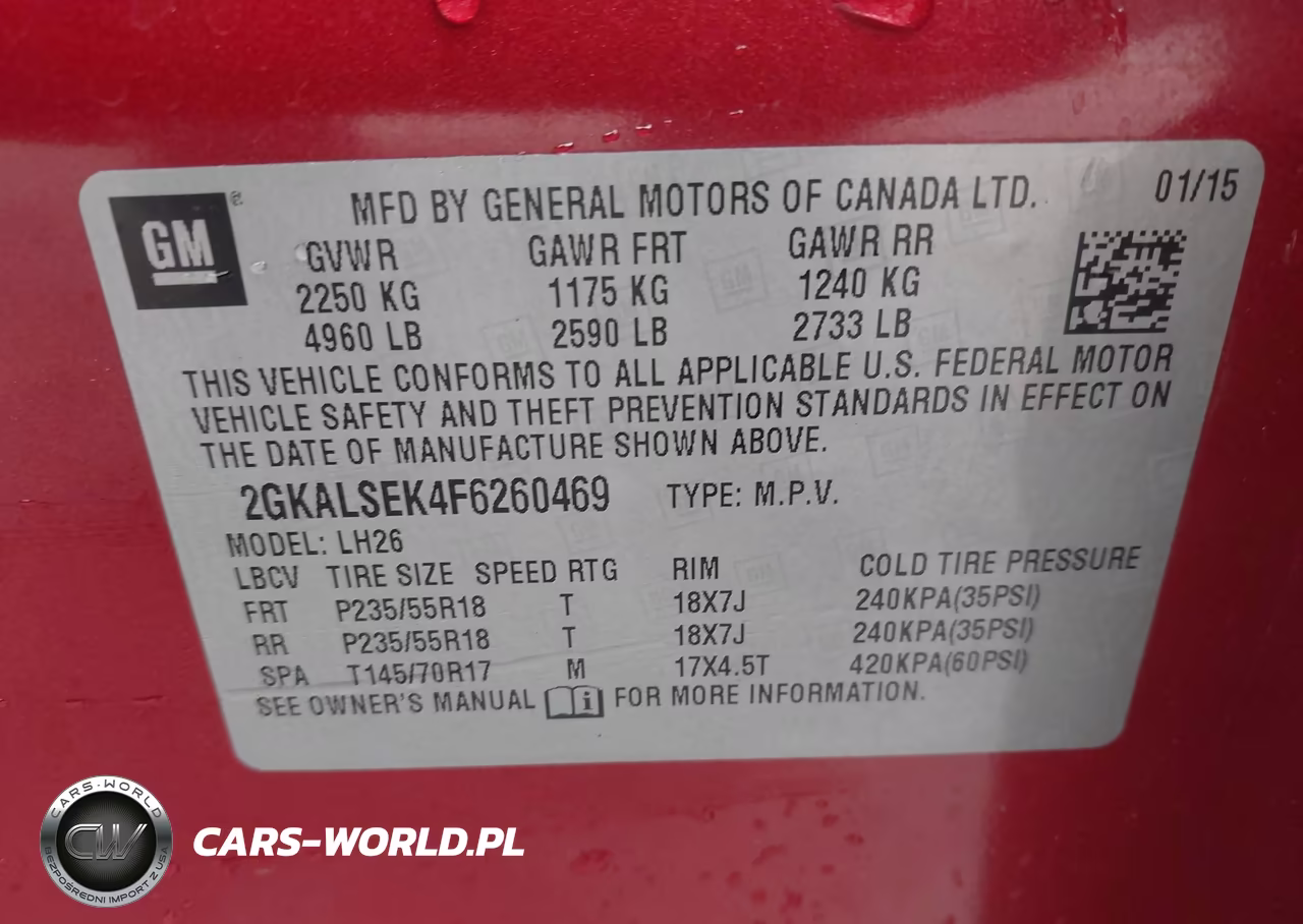 2015 GMC Terrain Slt-1 VIN:2GKALSEK4F6260469 - 9