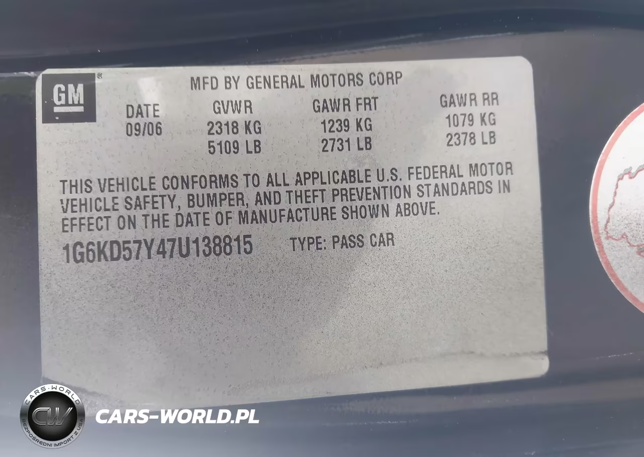 2007 Cadillac Dts Luxury Ii VIN:1G6KD57Y47U138815 - 9