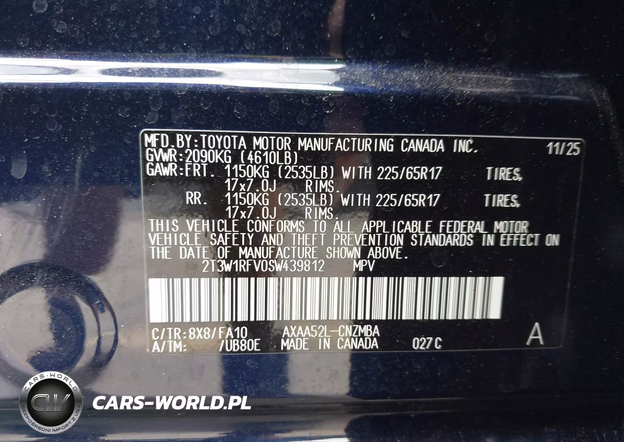 2025 Toyota Rav4 Xle VIN:2T3W1RFV0SW439812 - 9