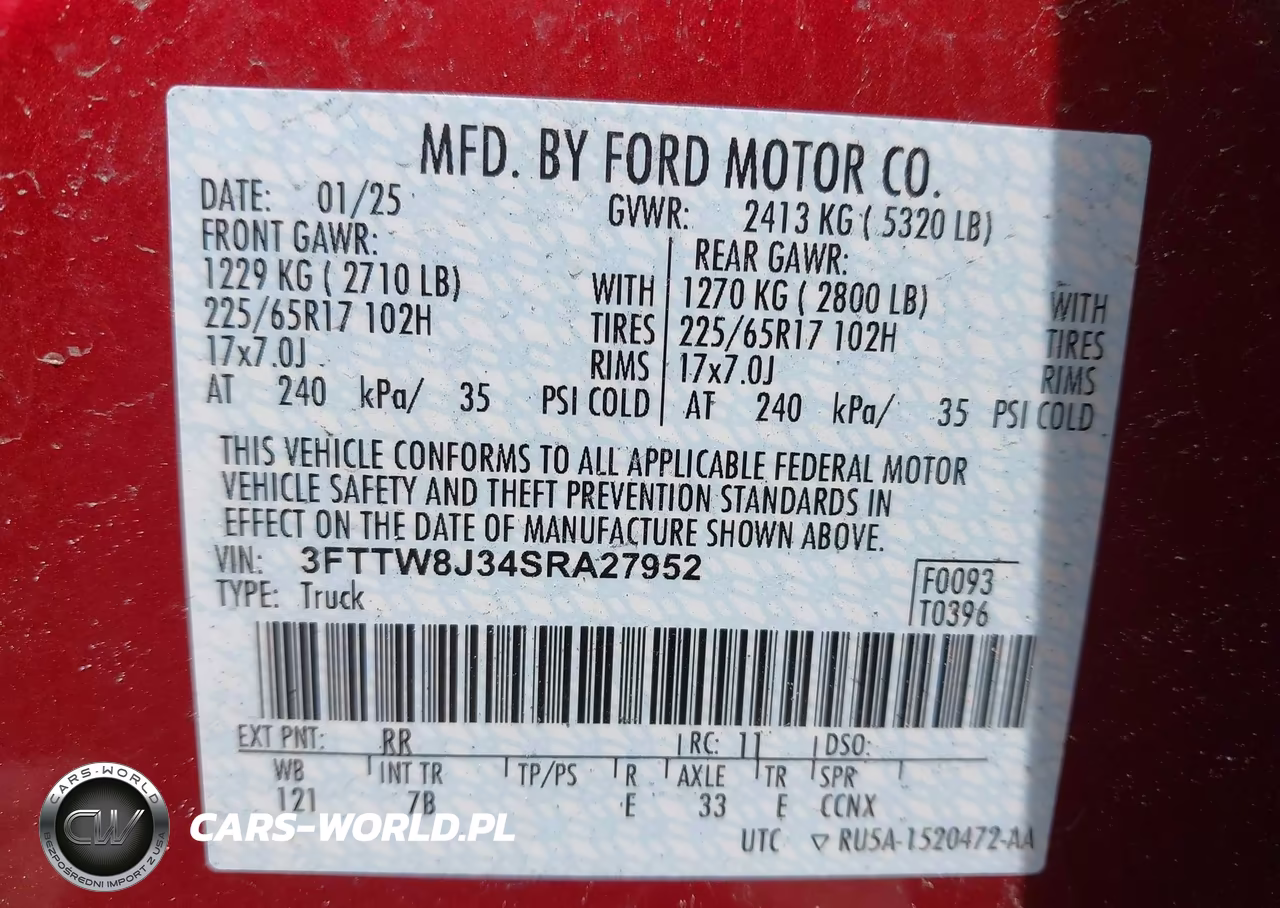 2025 Ford Maverick Xlt VIN:3FTTW8J34SRA27952 - 9