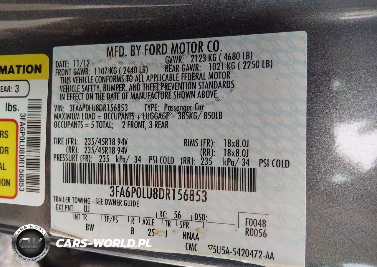 2013 Ford Fusion Hybrid Se VIN:3FA6P0LU8DR156853 - 9