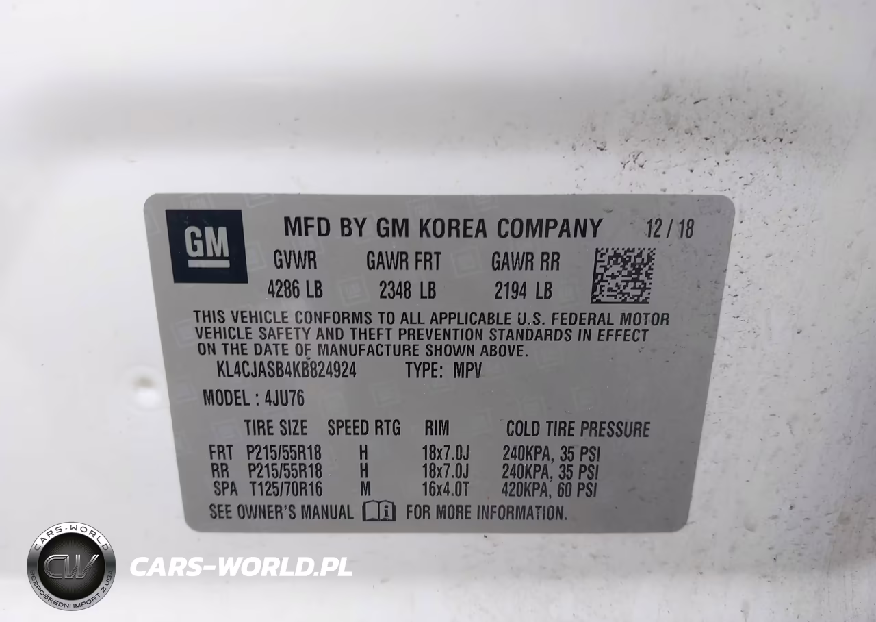 2019 Buick Encore Fwd Preferred VIN:KL4CJASB4KB824924 - 9