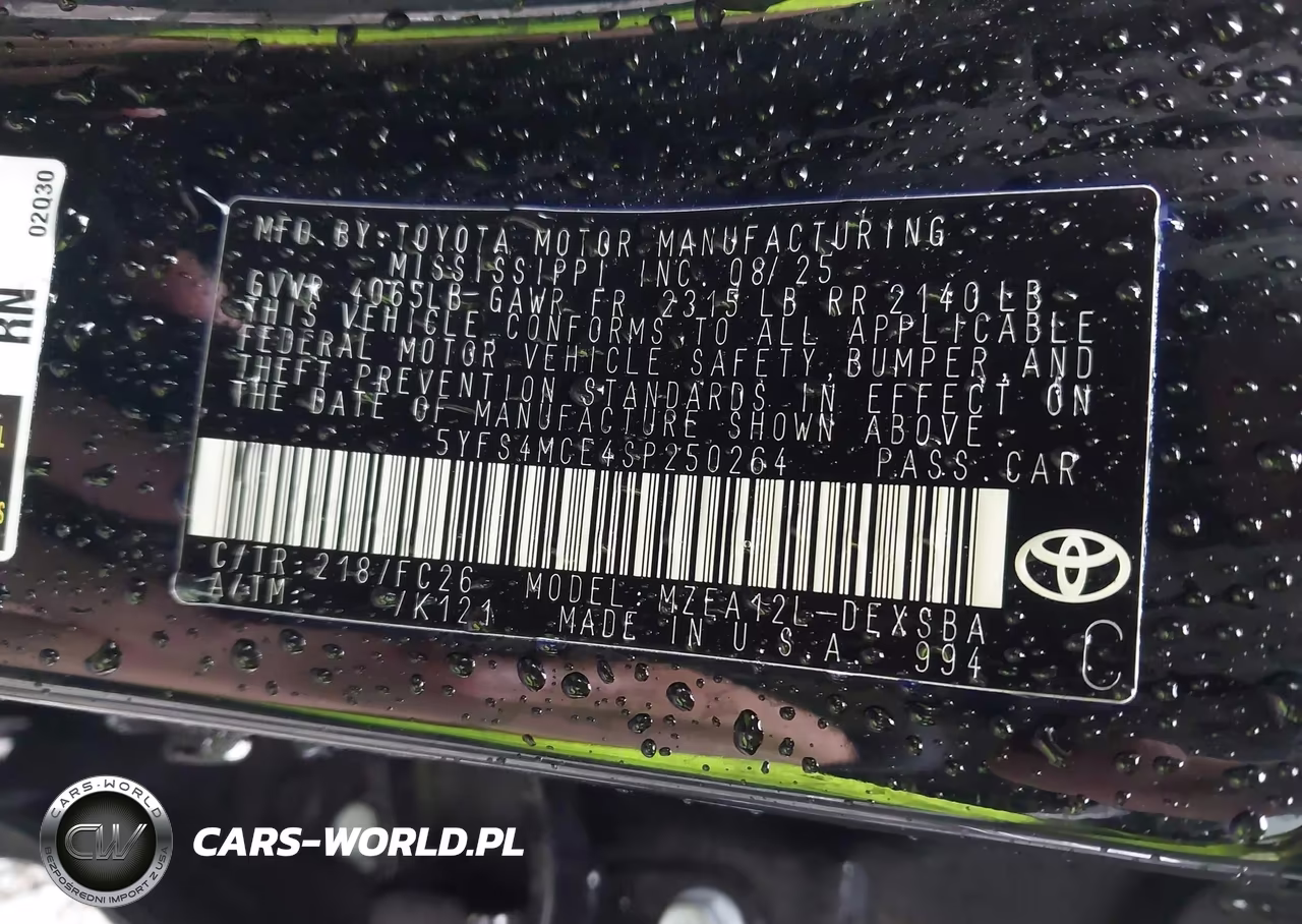 2025 Toyota Corolla Se VIN:5YFS4MCE4SP250264 - 9