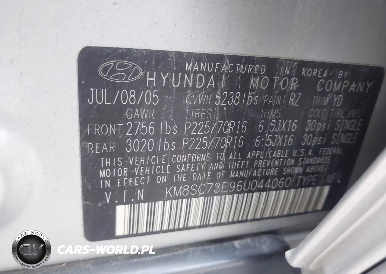2006 Hyundai Santa Fe Gls-Limited VIN:KM8SC73E96U044060 - 9
