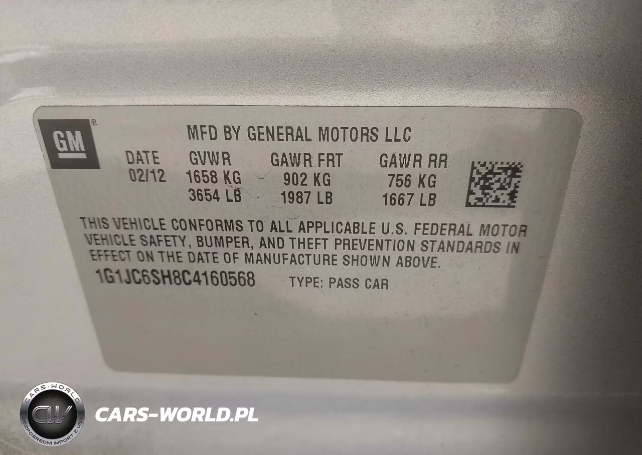 2012 Chevrolet Sonic 2Lt VIN:1G1JC6SH8C4160568 - 9