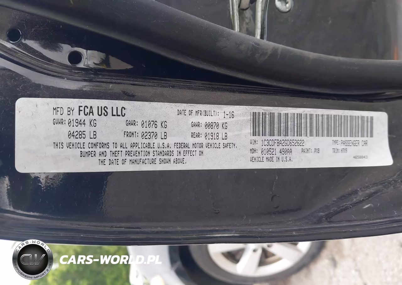 2016 Dodge Dart Sxt VIN:1C3CDFBA2GD652622 - 9