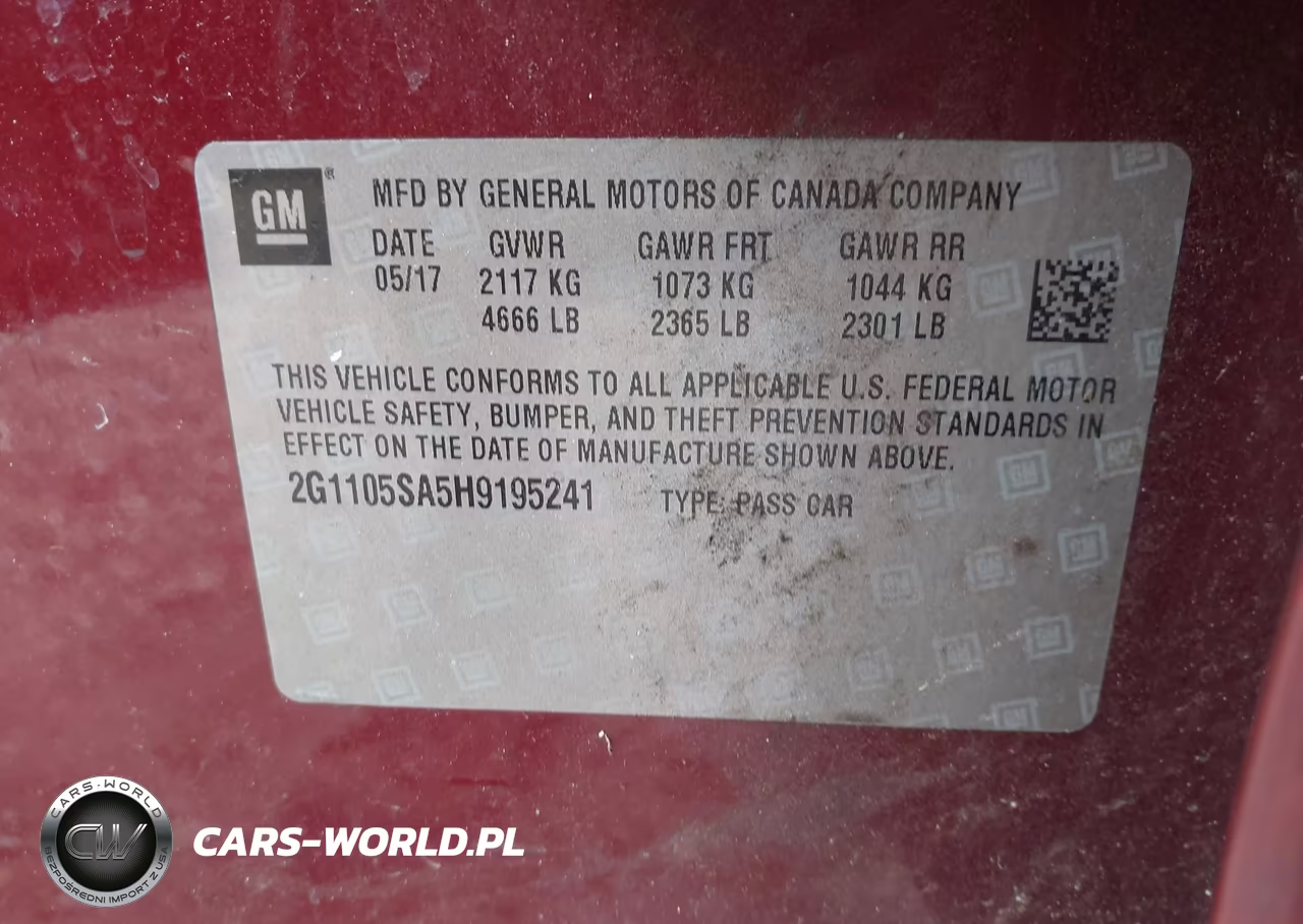 2017 Chevrolet Impala 1Lt VIN:2G1105SA5H9195241 - 9