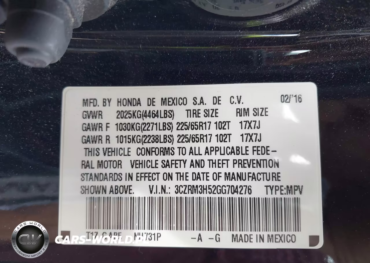 2016 Honda Cr-V Ex VIN:3CZRM3H52GG704276 - 9