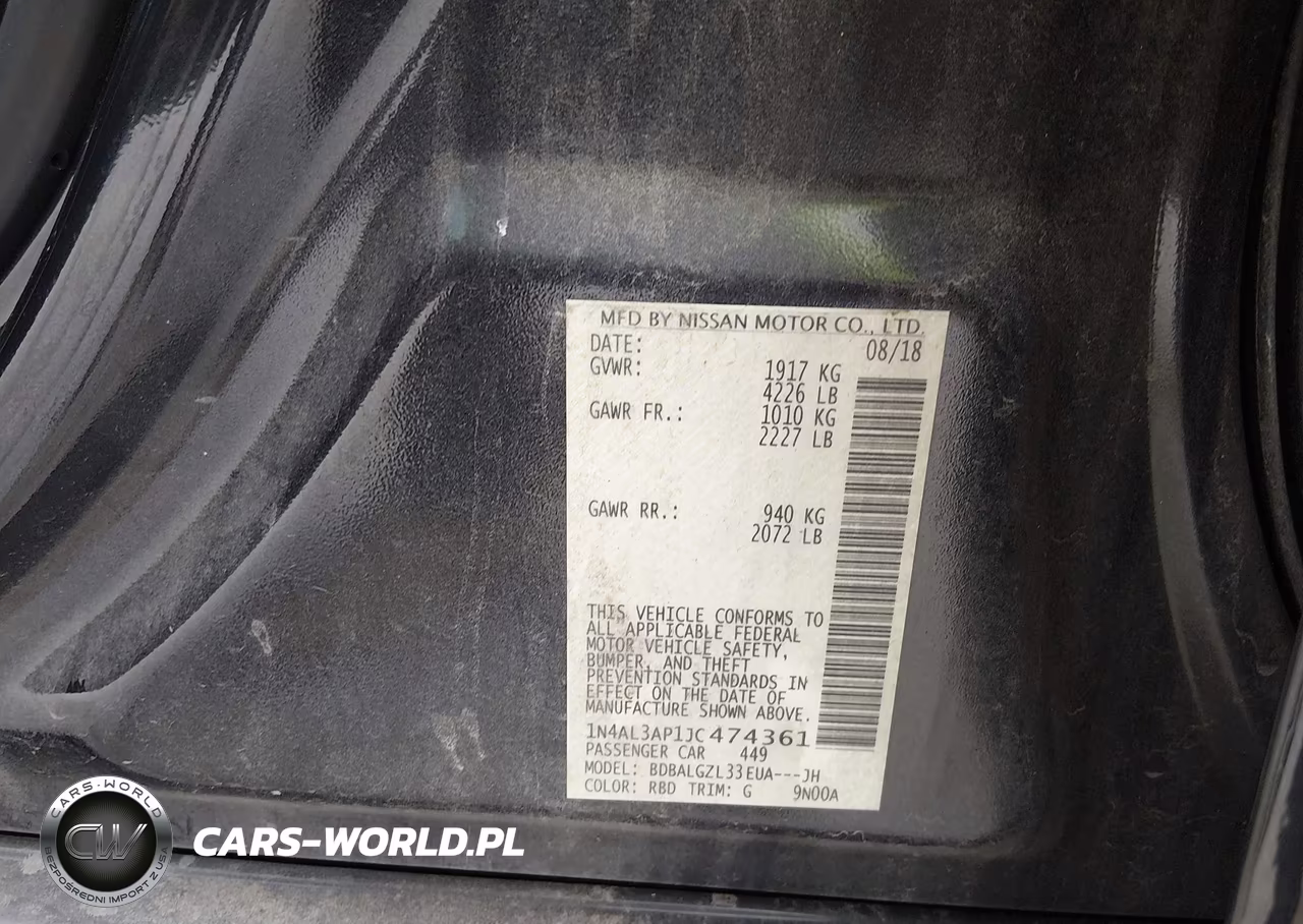 2018 Nissan Altima 2.5 S VIN:1N4AL3AP1JC474361 - 9