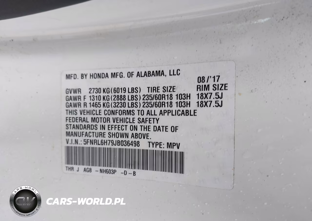 2018 Honda Odyssey Ex-L VIN:5FNRL6H79JB036498 - 9
