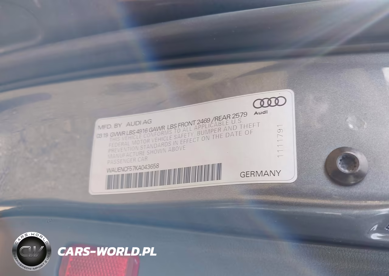 2019 Audi A5 45 Premium VIN:WAUENCF57KA043658 - 9